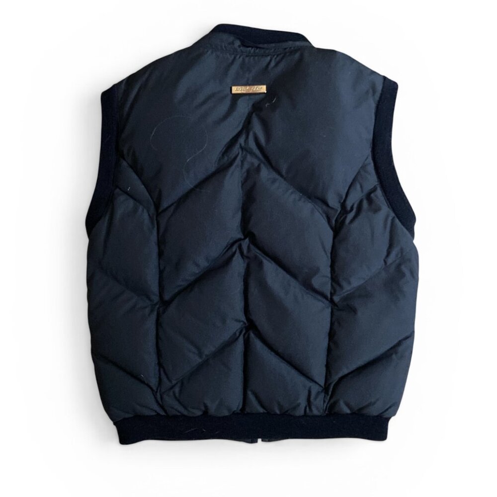 Baby Phat Y2K Puffer Vest, Small, Black, Gold Embroidered, Cheetah Lining - Picture 3 of 6